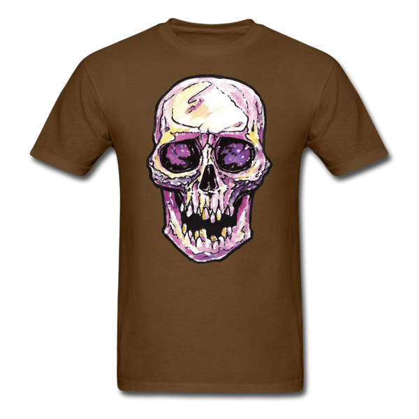 Mens Single Skull T-shirt - brown