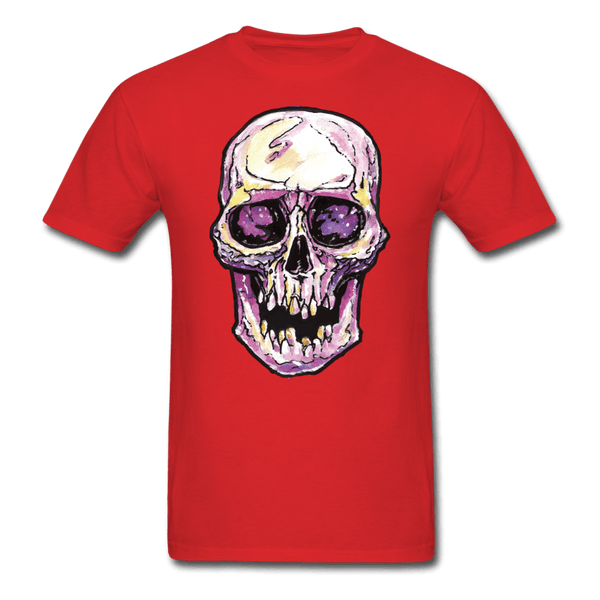 Mens Single Skull T-shirt - red