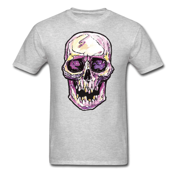 Mens Single Skull T-shirt - heather gray