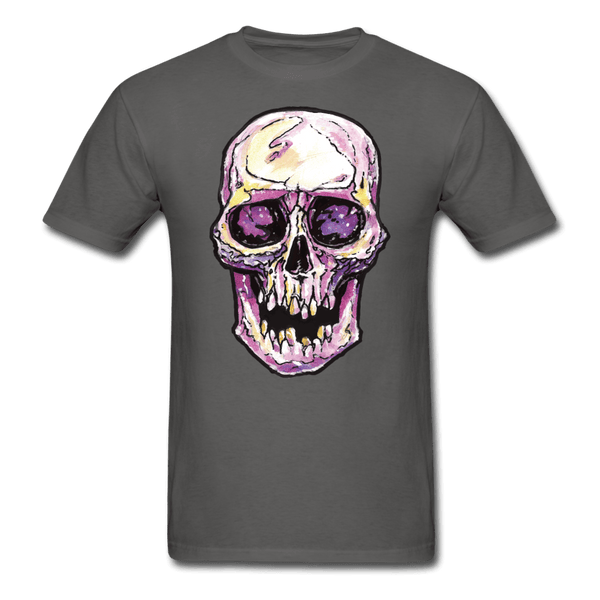 Mens Single Skull T-shirt - charcoal