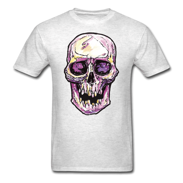 Mens Single Skull T-shirt - light heather gray