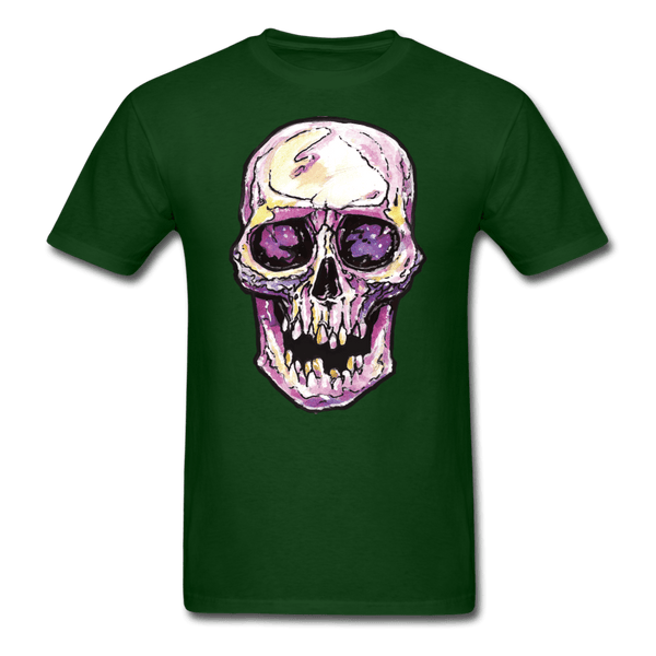 Mens Single Skull T-shirt - forest green