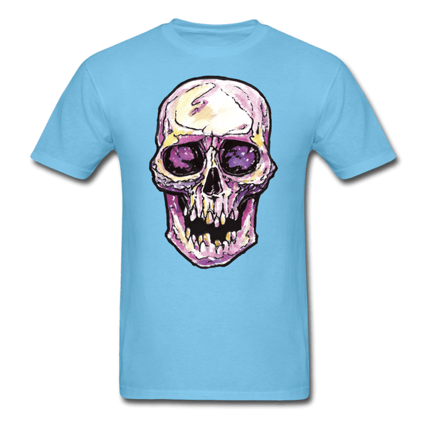Mens Single Skull T-shirt - aquatic blue