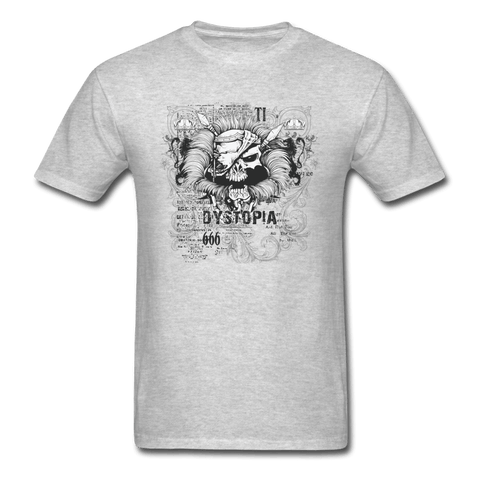 Skull Dystopia T-Shirt - heather gray