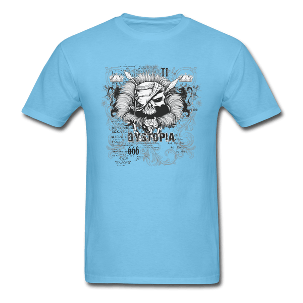 Skull Dystopia T-Shirt - aquatic blue