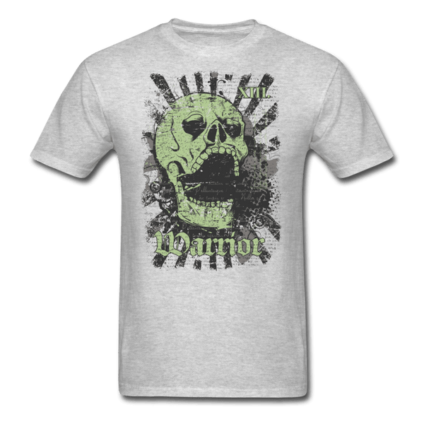 Skull with Rays T-Shirt - heather gray