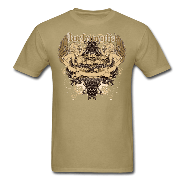 Vintage Lions on Skulls T-Shirt - khaki