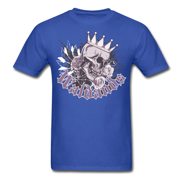 Skull and Roses T-Shirt - royal blue