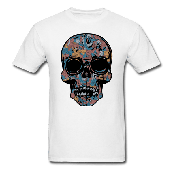 Colorful Single Skull T-Shirt - white