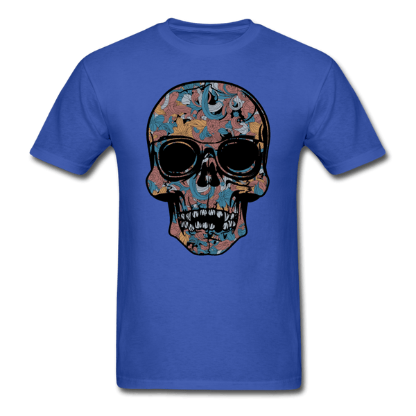 Colorful Single Skull T-Shirt - royal blue