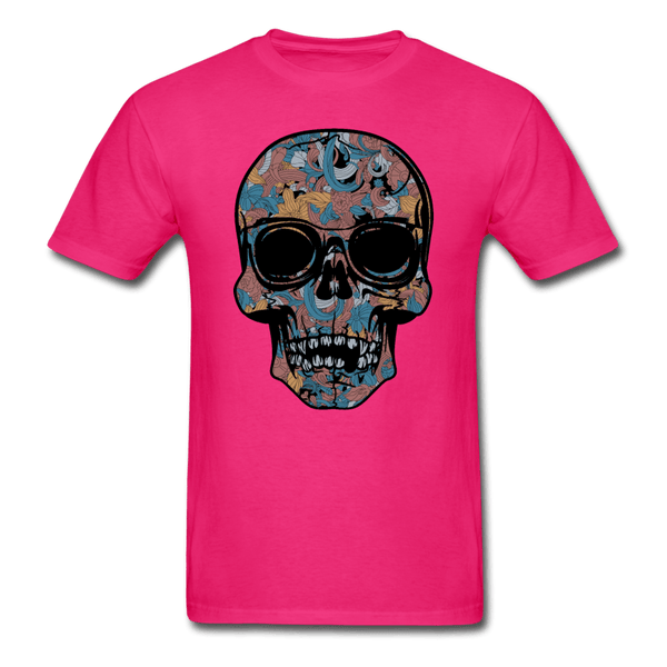 Colorful Single Skull T-Shirt - fuchsia
