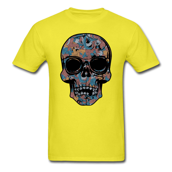 Colorful Single Skull T-Shirt - yellow