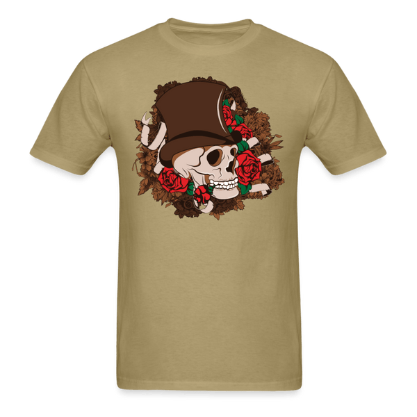 Skull and Roses T-Shirt - khaki