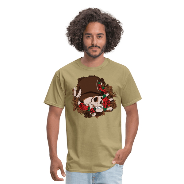 Skull and Roses T-Shirt - khaki