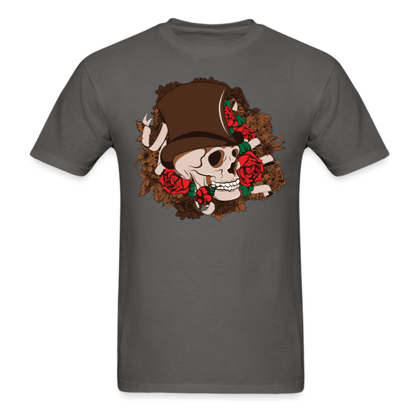Skull and Roses T-Shirt - charcoal