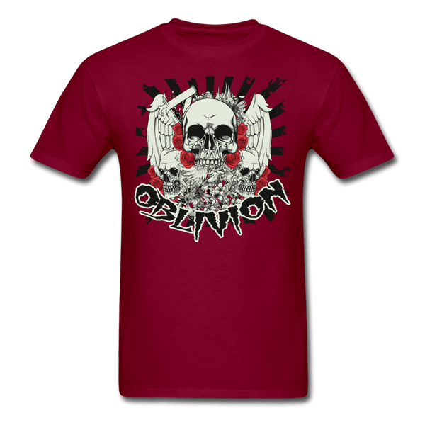 Oblivion Skull T-Shirt - burgundy