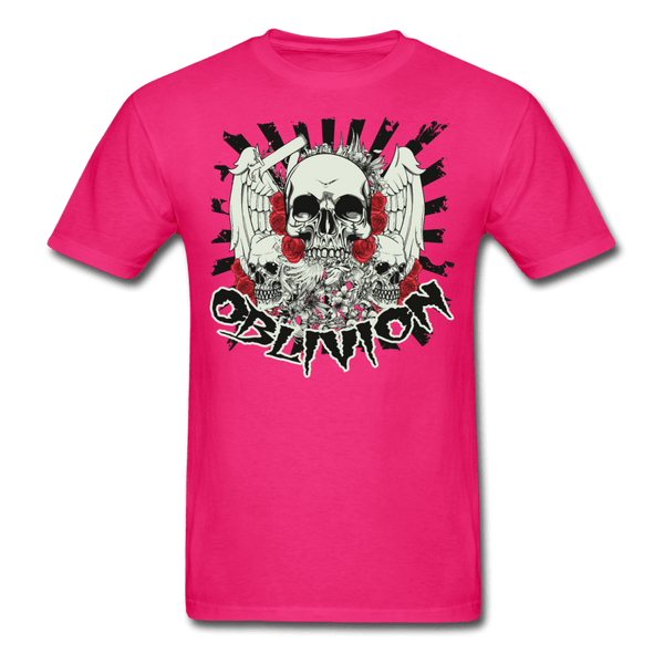 Oblivion Skull T-Shirt - fuchsia