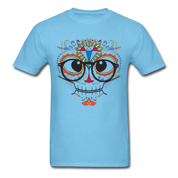 Nerdy Skull T-Shirt - aquatic blue