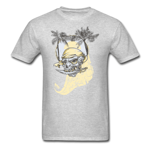 Caribbean Skull T-Shirt - heather gray