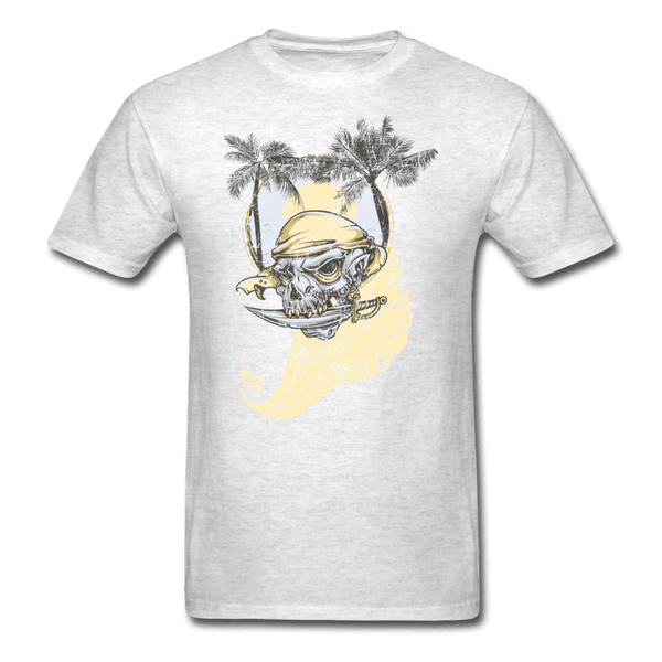 Caribbean Skull T-Shirt - light heather gray