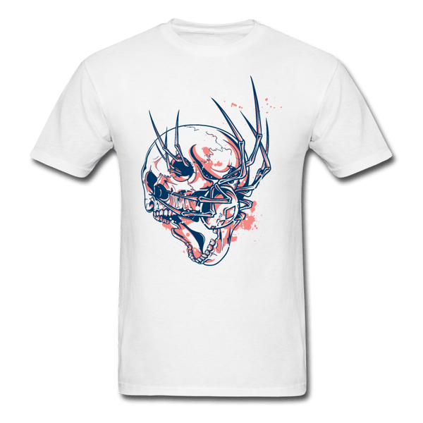 Spider Crawling Skull T-Shirt - white