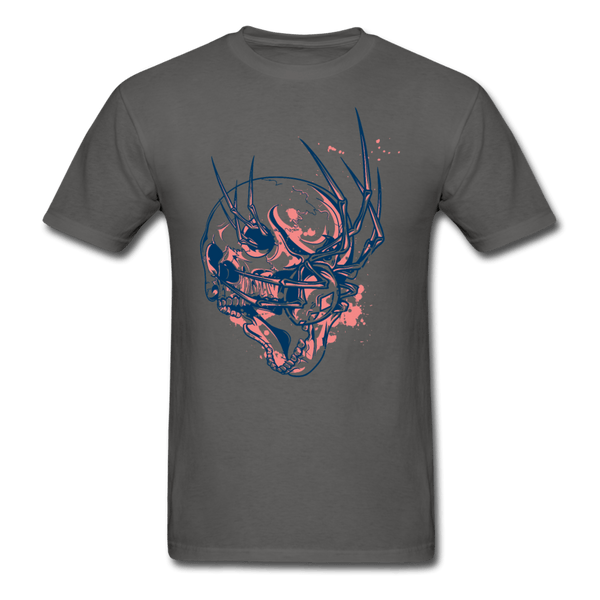 Spider Crawling Skull T-Shirt - charcoal