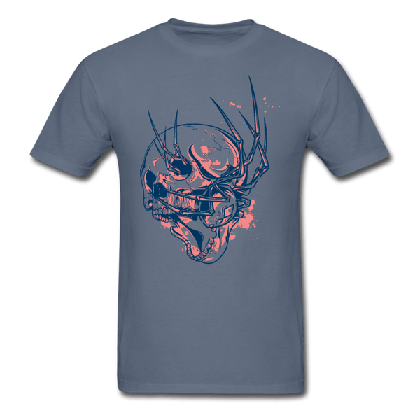 Spider Crawling Skull T-Shirt - denim