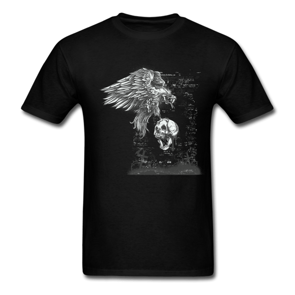 Carrion Bird Carrying a Skull T-Shirt - black