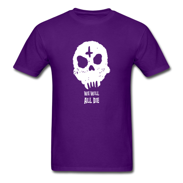 We Will All Die Skull T-Shirt - purple