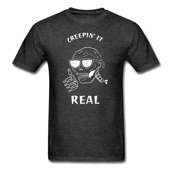 Creepin It Real Skull T-Shirt - heather black