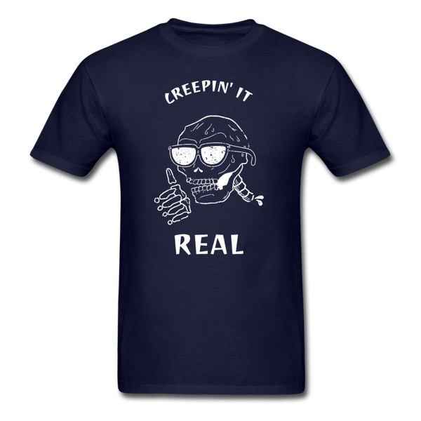 Creepin It Real Skull T-Shirt - navy