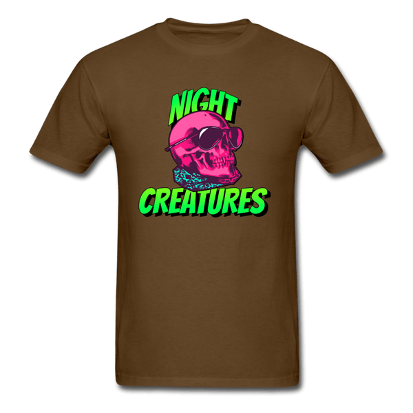 Night Creatures Skull T-Shirt - brown