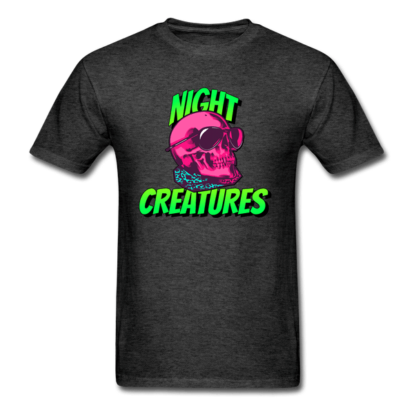Night Creatures Skull T-Shirt - heather black