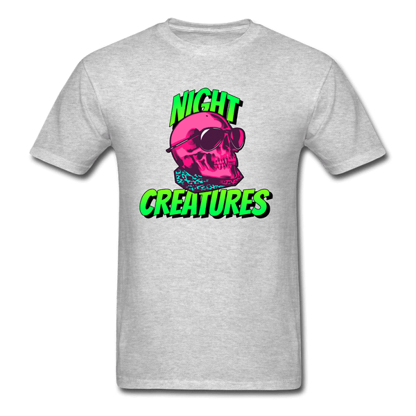 Night Creatures Skull T-Shirt - heather gray