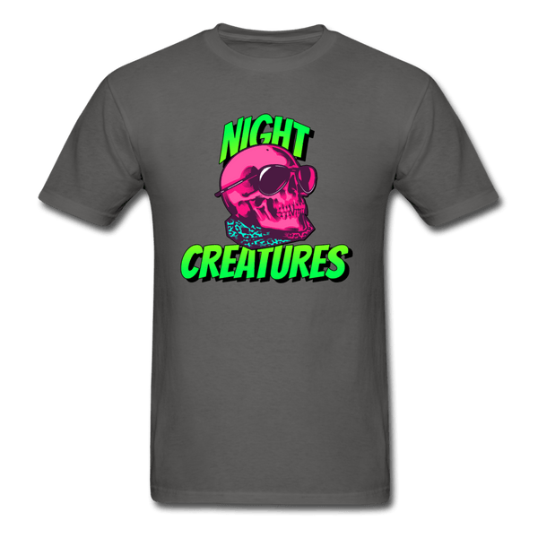 Night Creatures Skull T-Shirt - charcoal