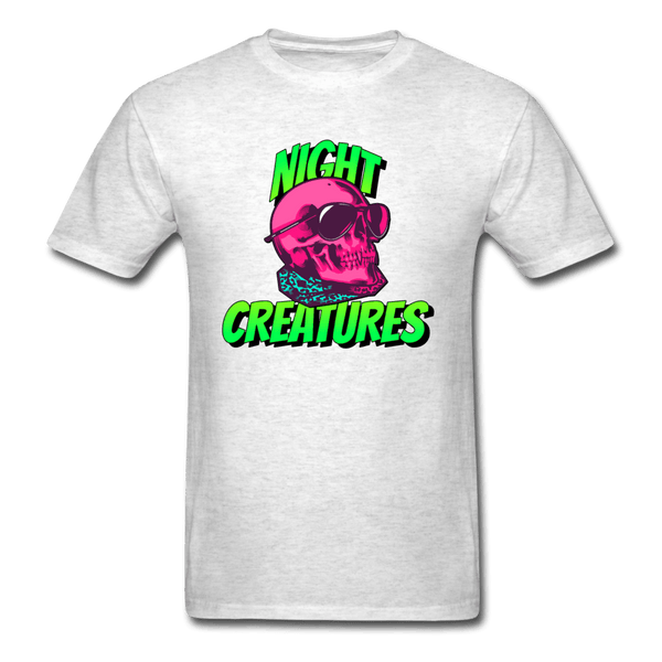 Night Creatures Skull T-Shirt - light heather gray