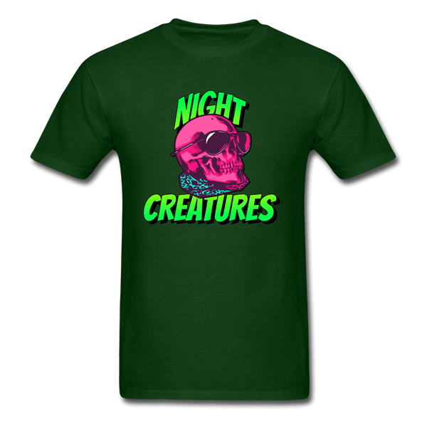 Night Creatures Skull T-Shirt - forest green