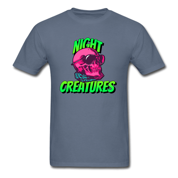 Night Creatures Skull T-Shirt - denim