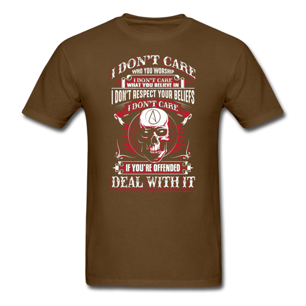 I Don't Care T-Shirt - brown