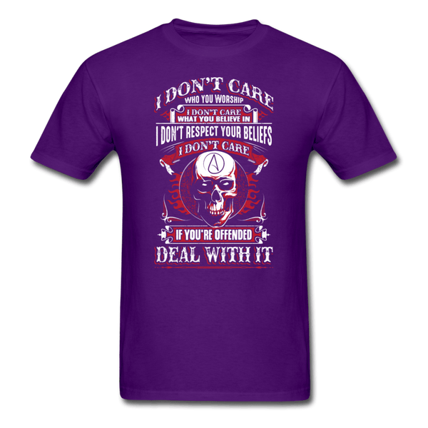 I Don't Care T-Shirt - purple