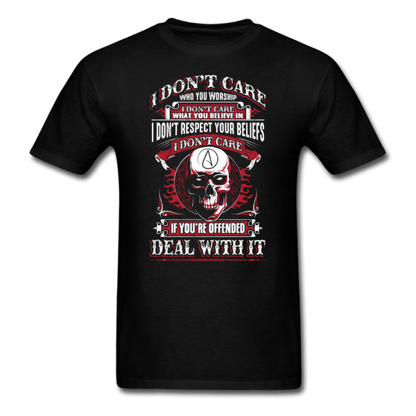 I Don't Care T-Shirt - black