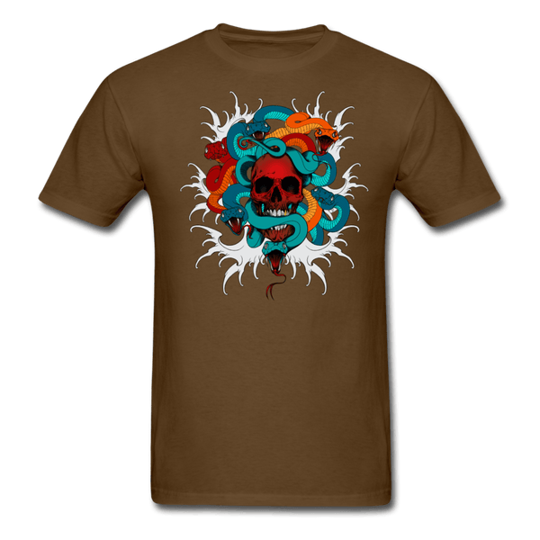 Skull and Snakes T-Shirt - brown