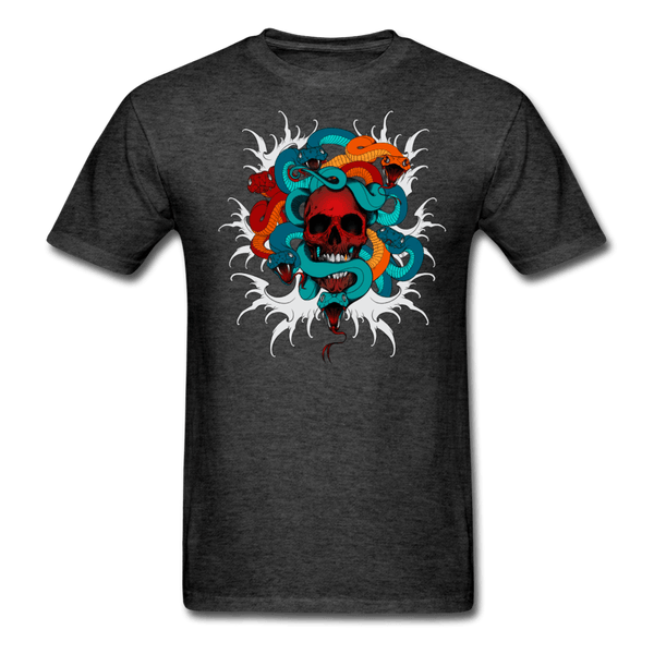 Skull and Snakes T-Shirt - heather black