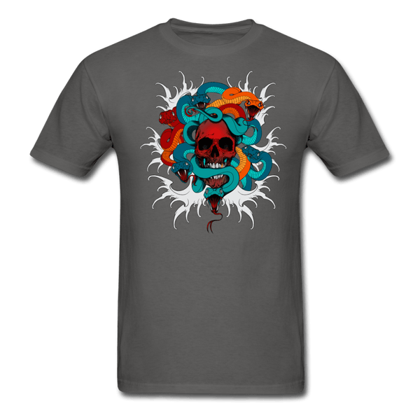 Skull and Snakes T-Shirt - charcoal