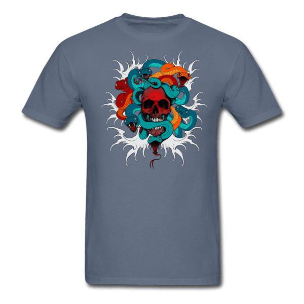 Skull and Snakes T-Shirt - denim