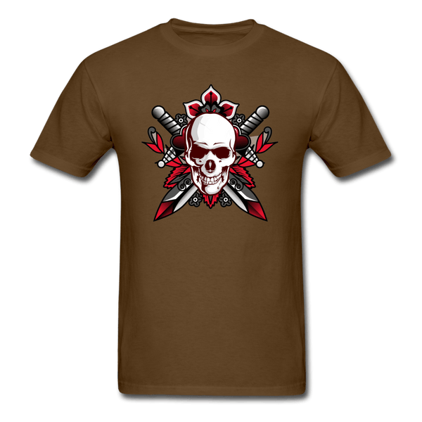 Goth Skull T-Shirt - brown