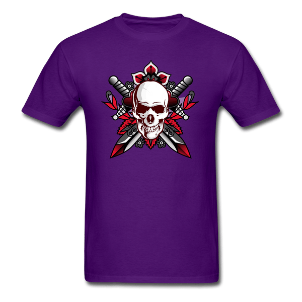 Goth Skull T-Shirt - purple