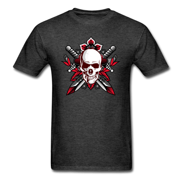 Goth Skull T-Shirt - heather black