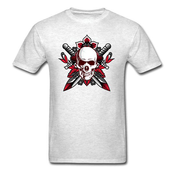 Goth Skull T-Shirt - light heather gray