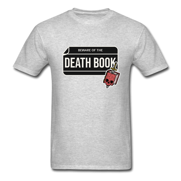 Beware of the Death Book T-Shirt - heather gray